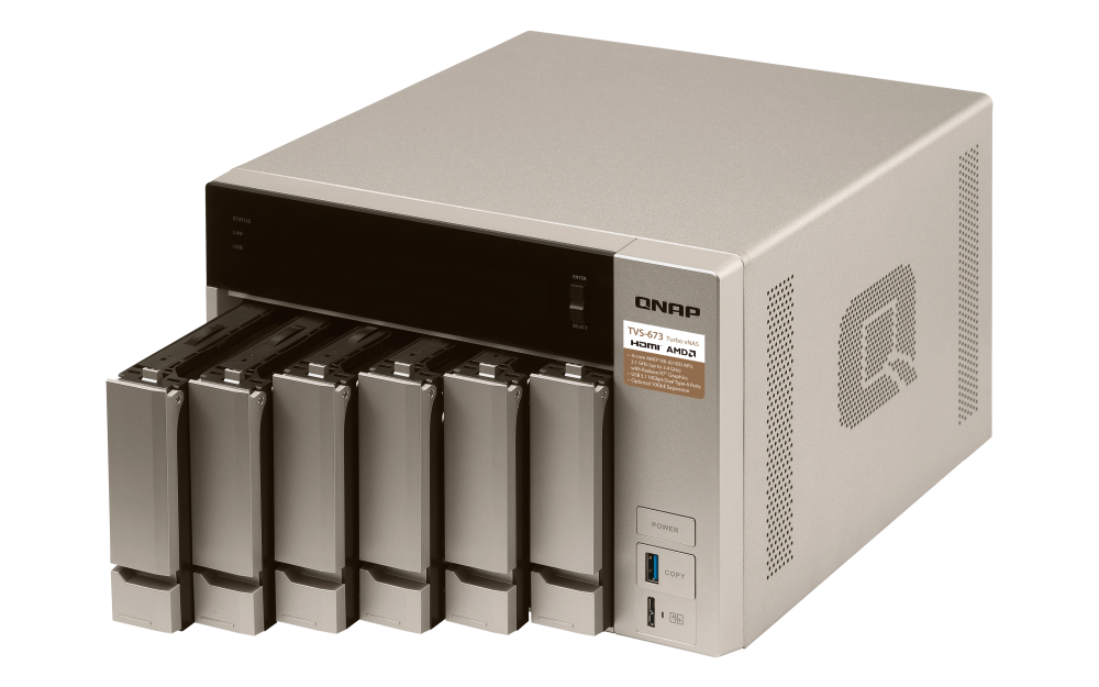 ذخیره ساز تحت شبکه 6 دیسک QNAP TVS-673 Turbo vNAS
