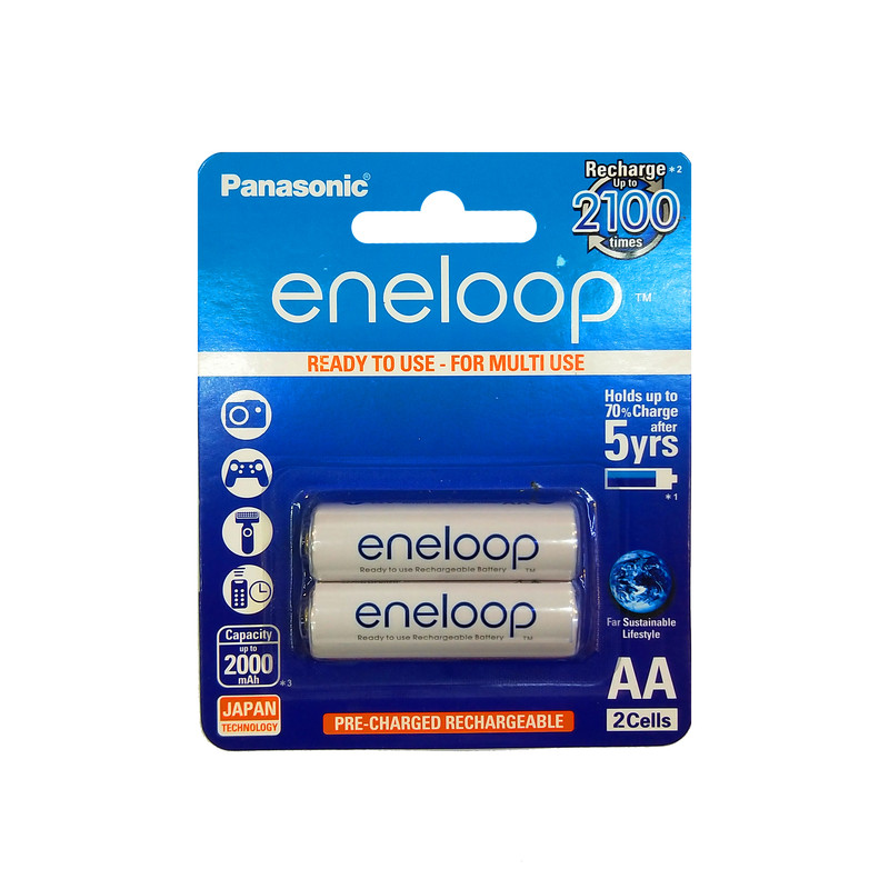 باتری قابل شارژ قلمی پاناسونیک مدل eneloop بسته 2عددی ابزارآوا
