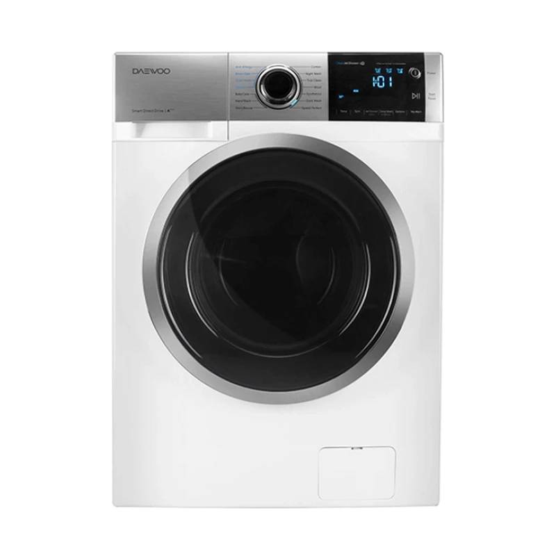 ماشین لباسشویی 8 کیلوگرم اتوماتیک دوو مدل LM-850WS رنگ سفید پنل نقره‌ای