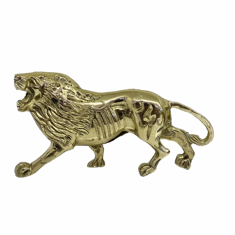 دکوری برنجی مدل شیر طلایی