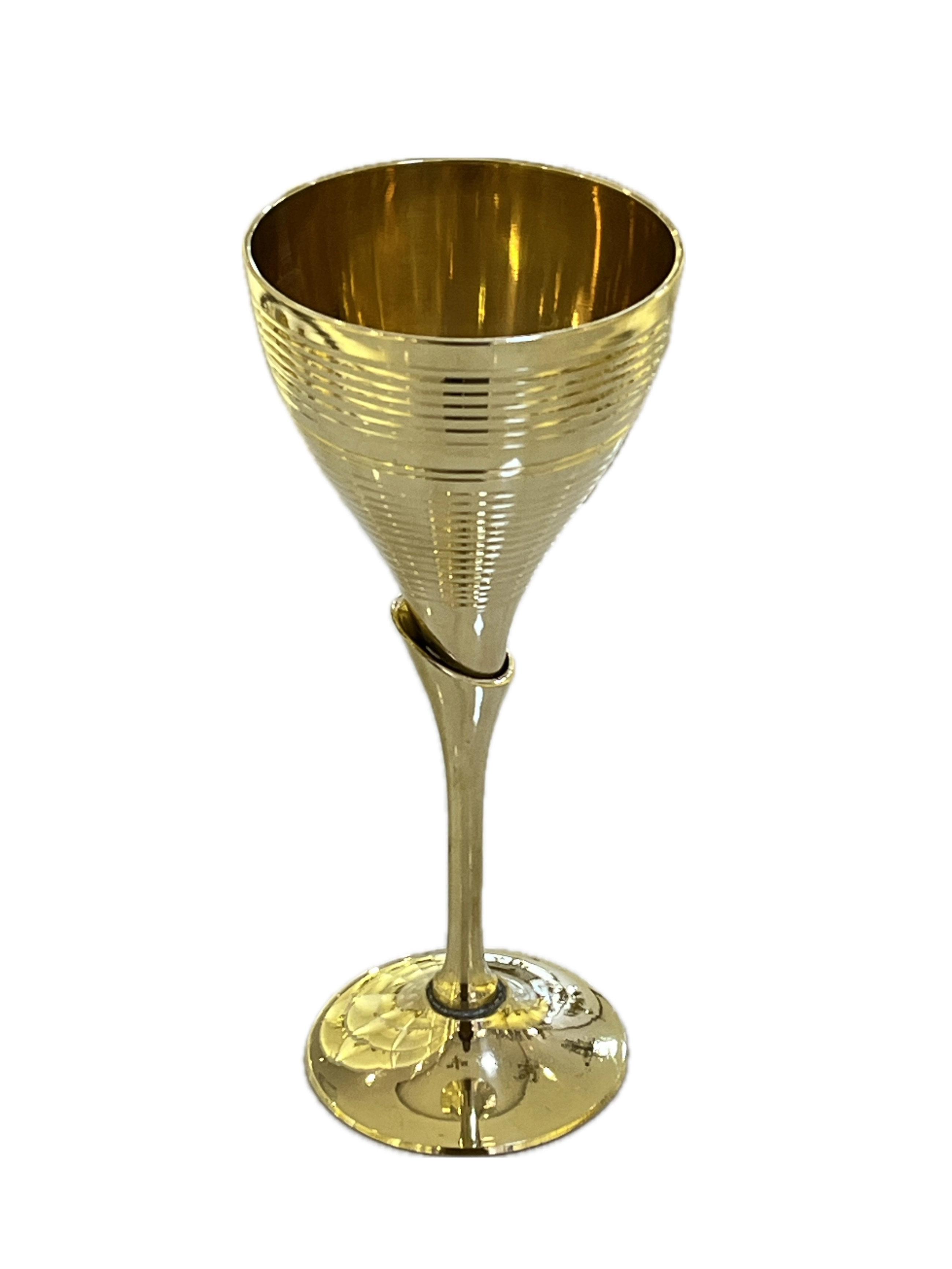 جام سایزکوچک راه راه برنجی هندی