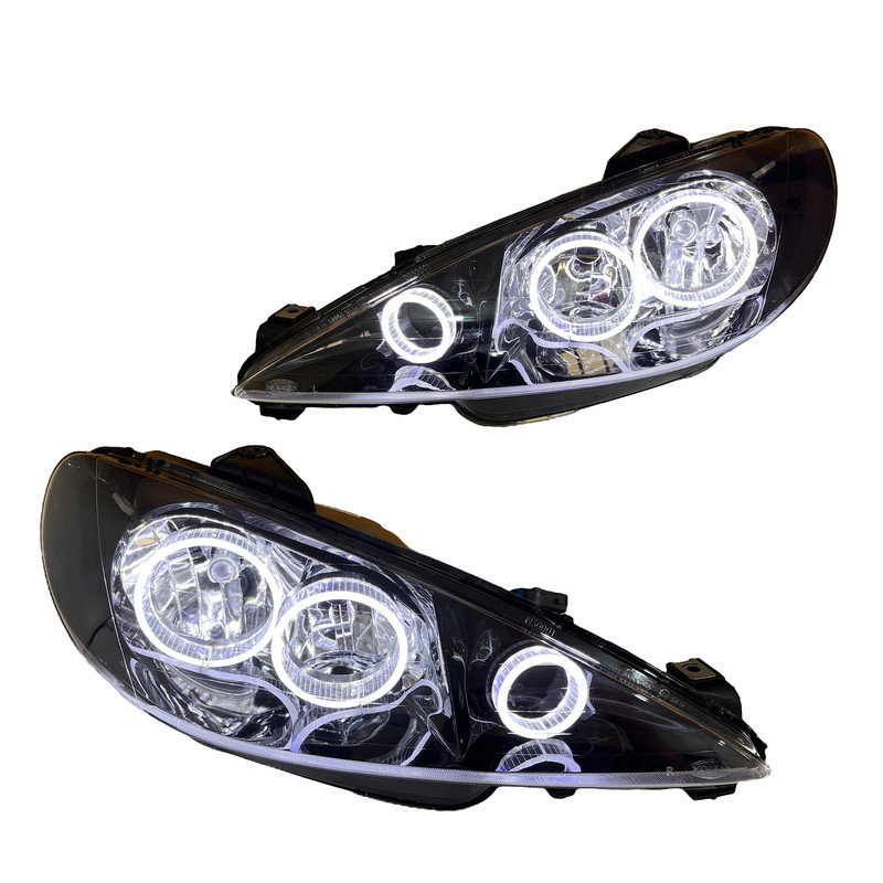 چراغ جلو خودرو مدل گلس S3 مناسب برای پژو 206 بسته 2 عددی