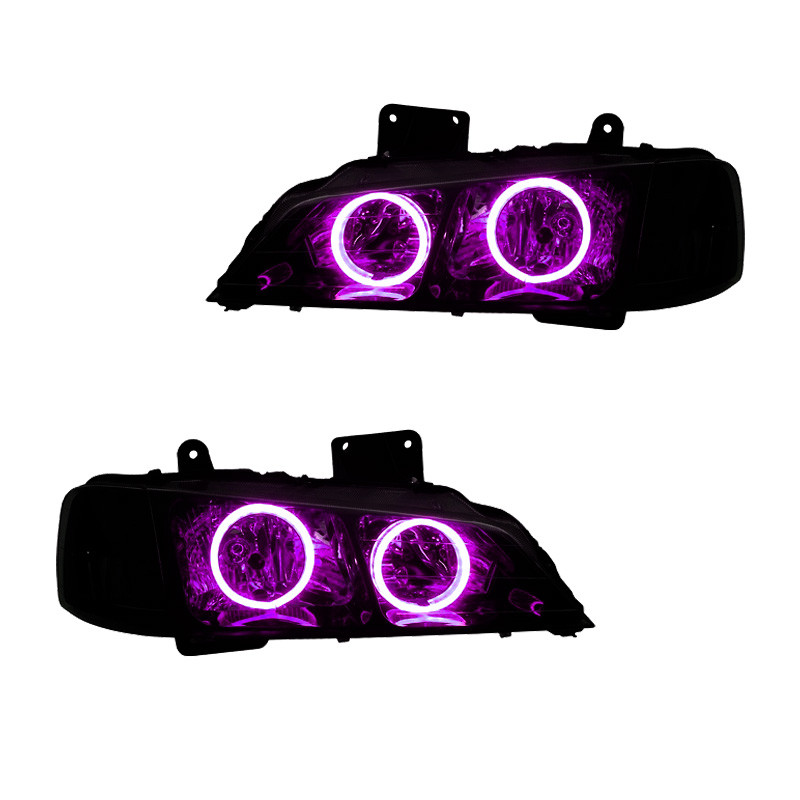 چراغ جلو خودرو گروه پژوهش صنعت مدرن مدل 3D-Ring-B-Pink مناسب برای پژو پارس بسته دو عددی