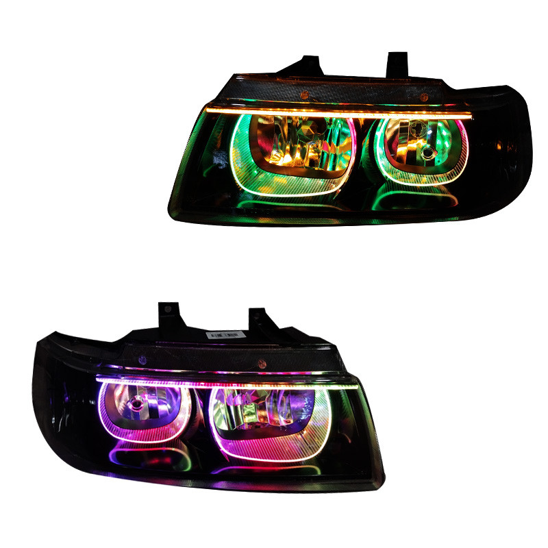 چراغ جلو خودرو گروه پژوهش صنعت مدرن مدل 3D-U-Plus فولکالر دو حالته مناسب برای سمند بسته دو عددی