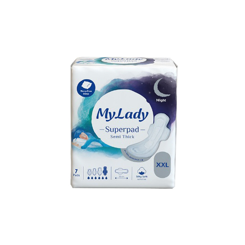 نوار بهداشتی مای لیدی مدل Superpad silky سایز خیلی خیلی بزرگ XXL سه بسته 7 عددی