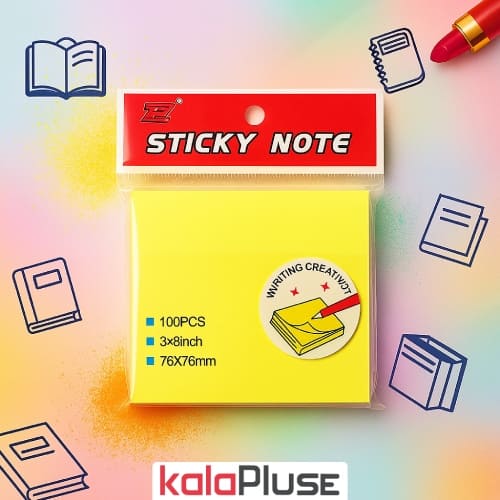 کاغذ یادداشت رنگی چسب دار 100 برگ