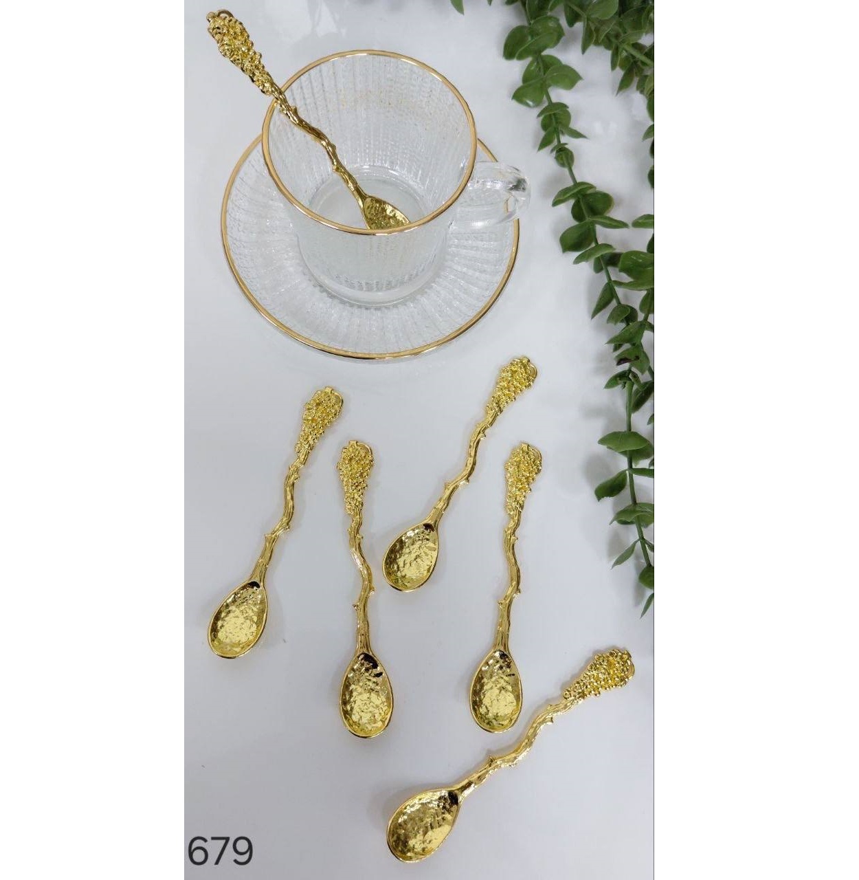 قاشق چایی خوری طلایی bs679 (پست پیشتاز پس کرایه)