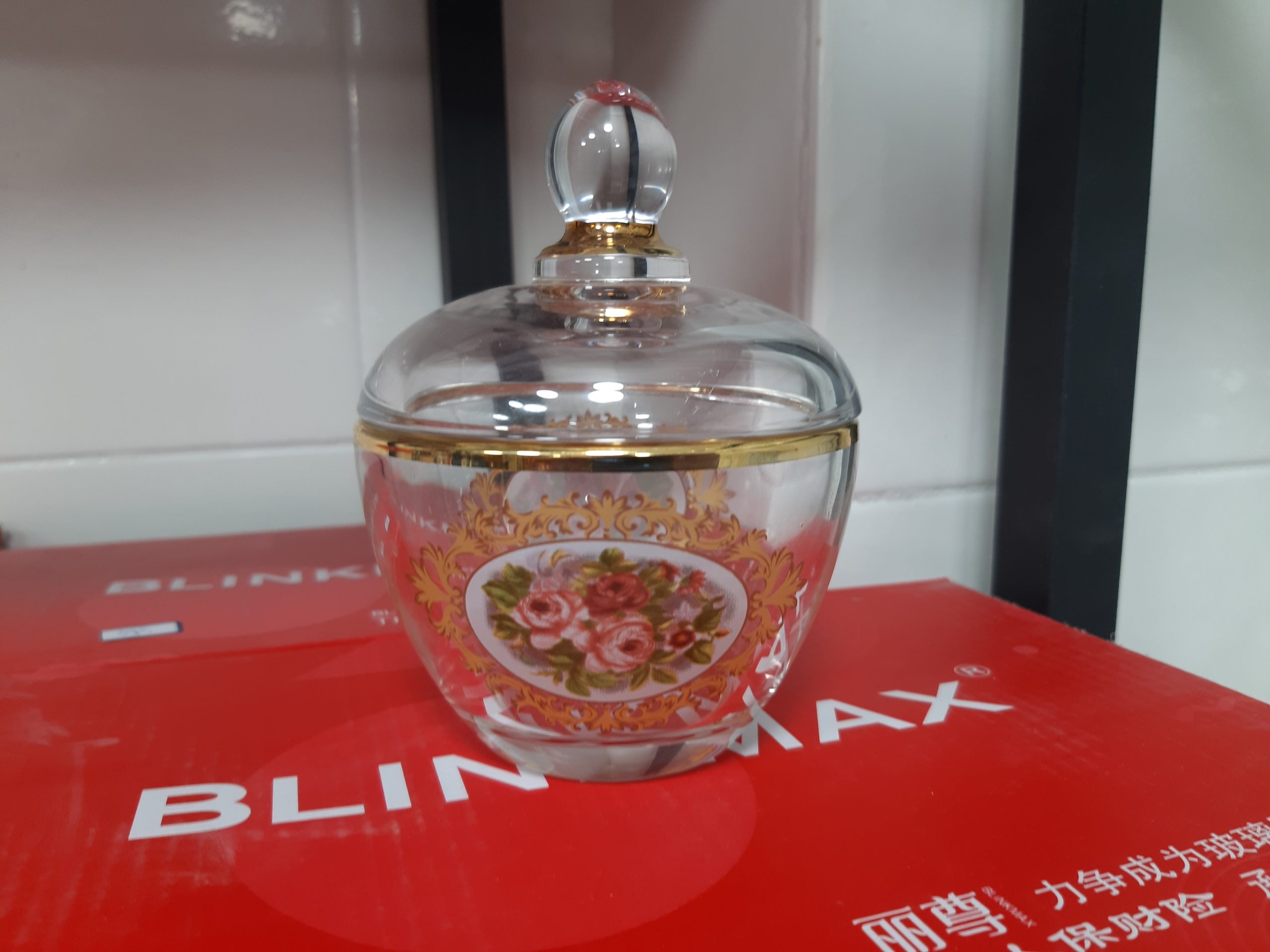 قندان بلینک مکس گل رز لب طلا ساخت کشور چین