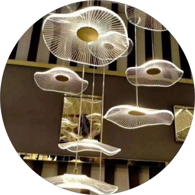 لوستر سقفی مدرن پلکسی گلاس پانچی 00674