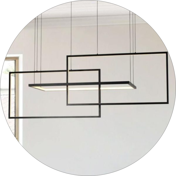 لوستر سقفی مستطیل طرح زنجیر کد 00630