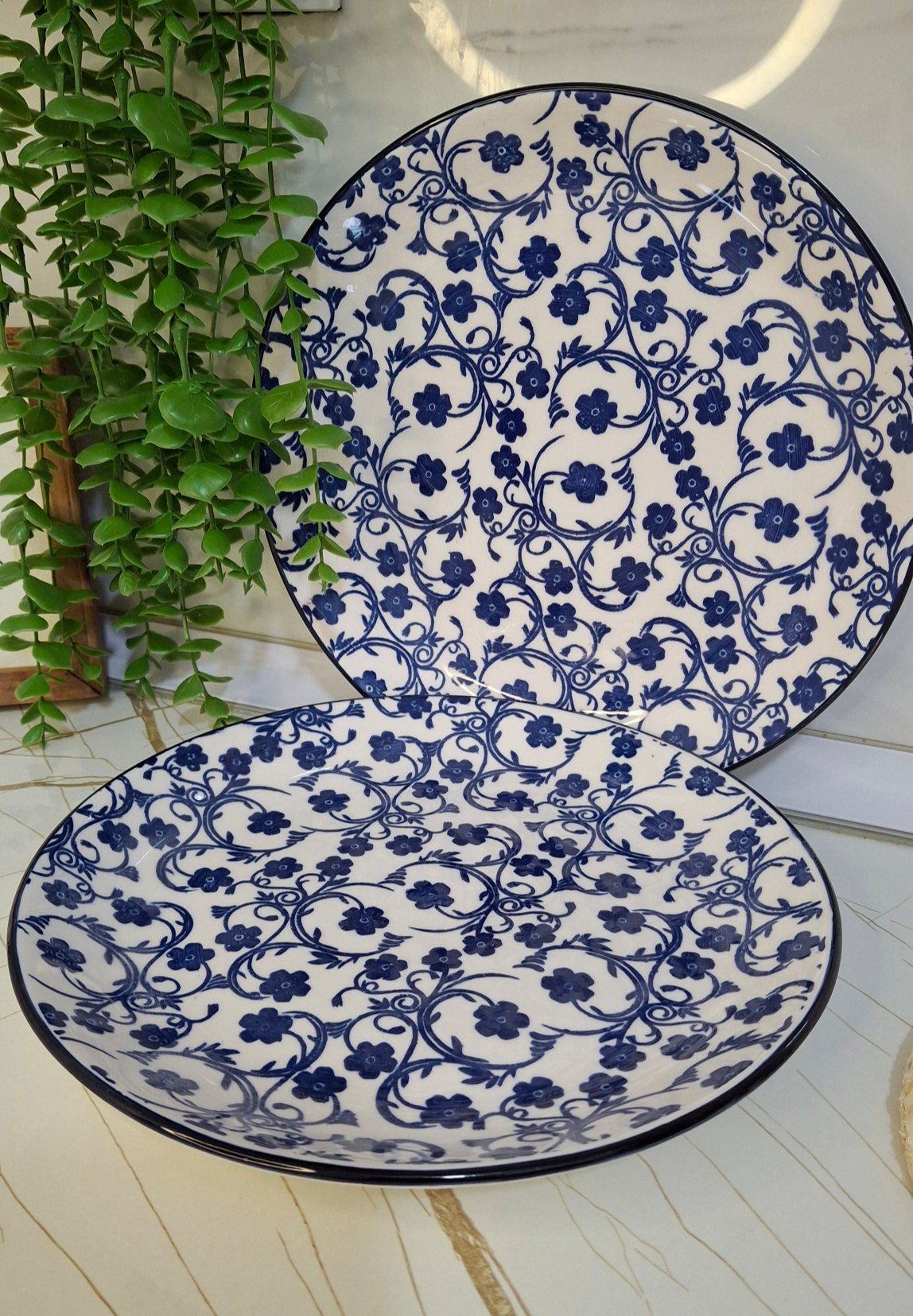 بشقاب تخت دنی هوم گل آبی