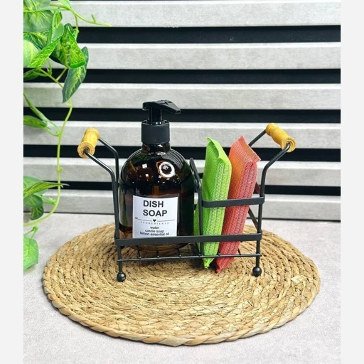 استند فلزی دو خانه ست جا مایع و اسکاج