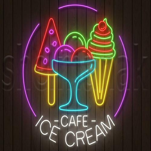 تابلو نئون طرح بستنی کد 5167 NE