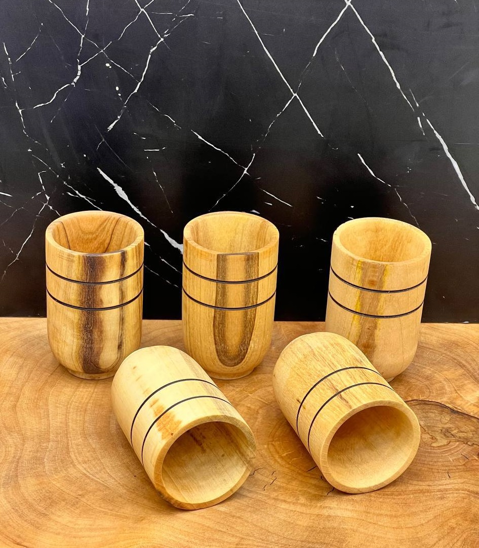 خانه و آشپزخانه پریلند - لیوان چوب گردو (پست پیشتاز پس کرایه)