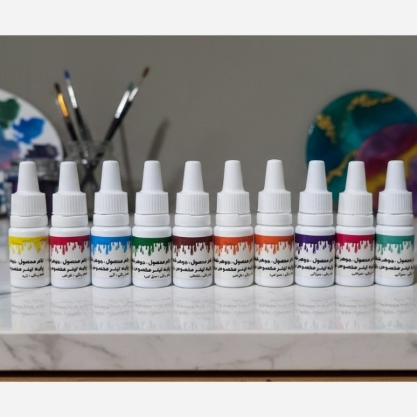 رنگ جوهری رزین پک 10تایی 10 میل 