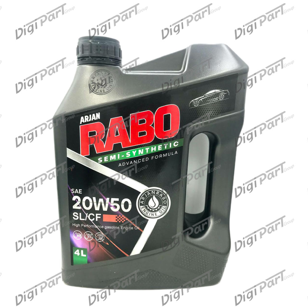 روغن موتور رابو مدل20W-50  SL  حجم 4 لیتری