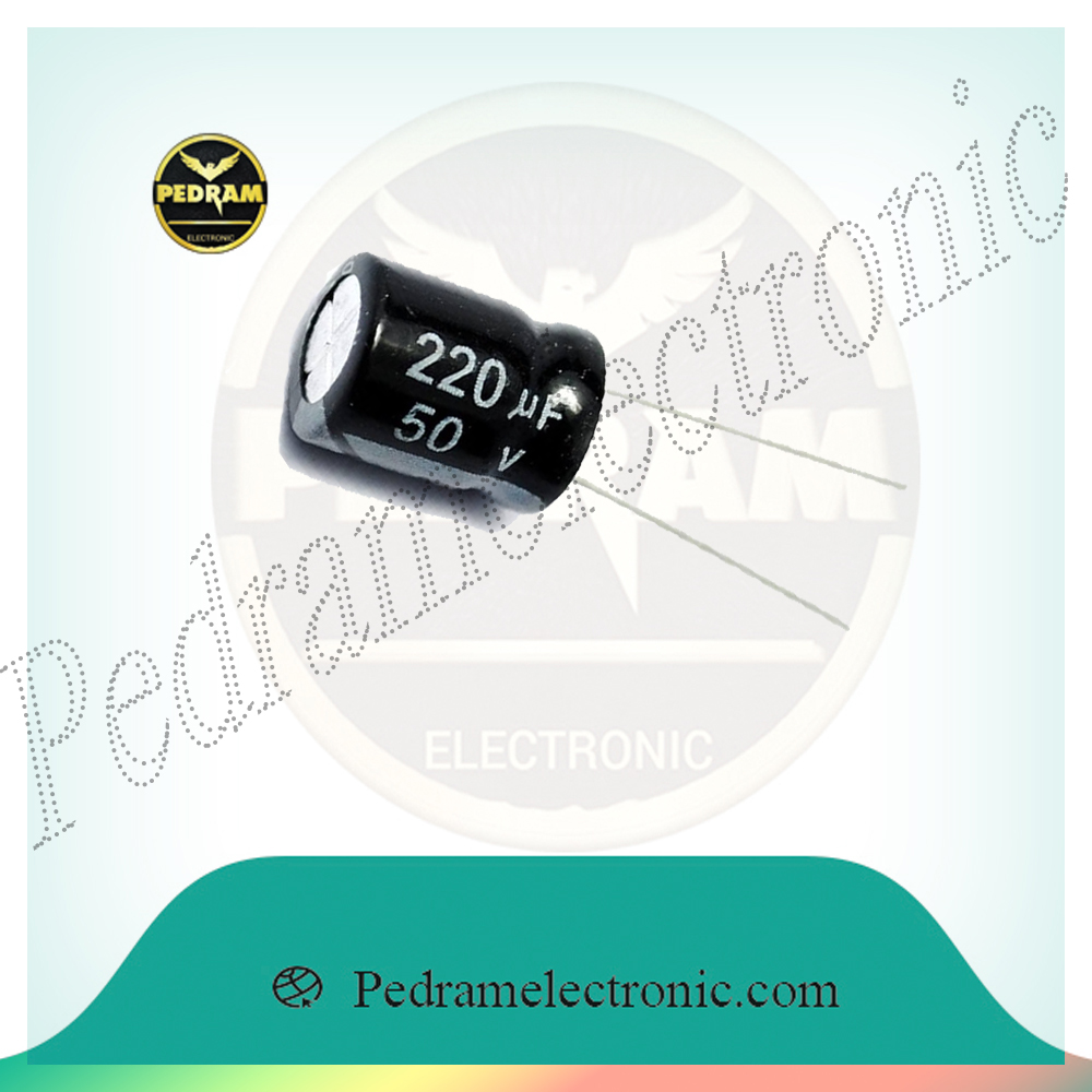 CAP 220MF 50V 220MF50V 50-220HGN 8*12 خازن