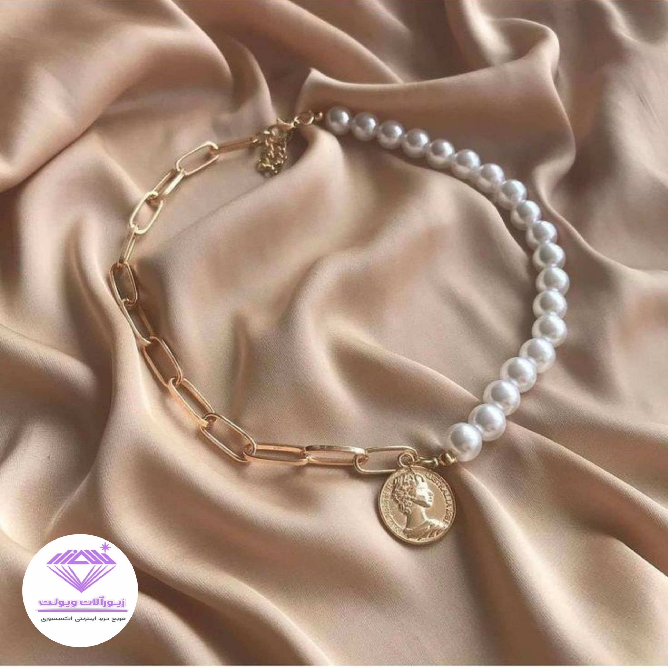 گردنبند زنانه مرواریدی | کد 2078