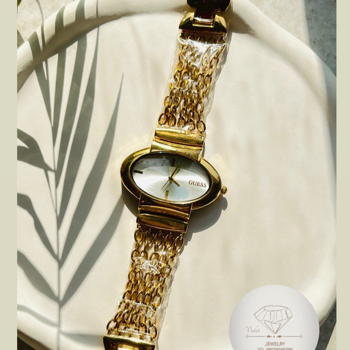 ساعت مچی زنانه مدل زنجیری مارک Guess کد 7007