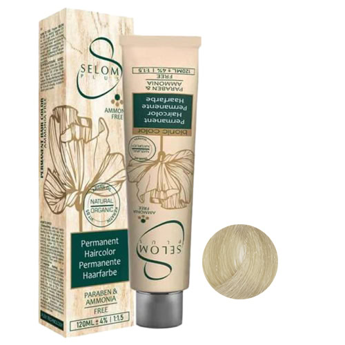 رنگ مو بدون آمونیاک سلوم شماره 8-9 حجم 120 میل رنگ بلوند زیتونی خیلی روشن