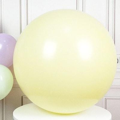 بادکنک لاتکس زرد پاستلی نیم بالن