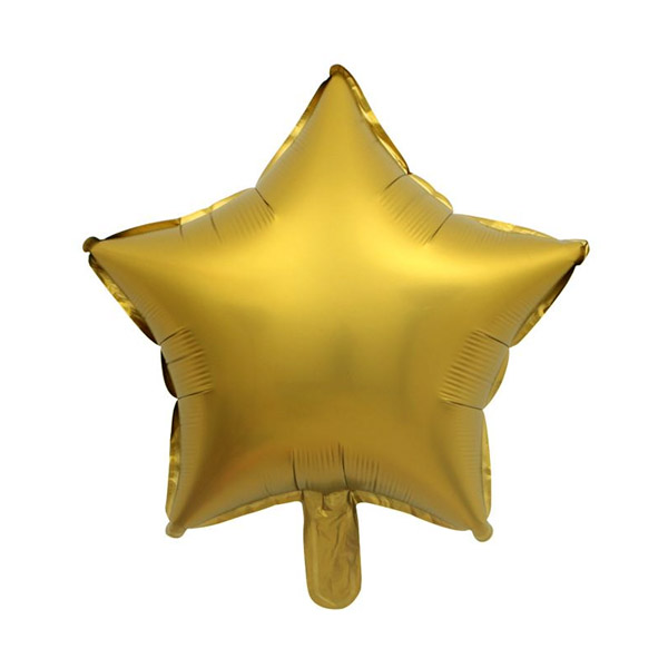 بادکنک فویلی ستاره کروم طلایی