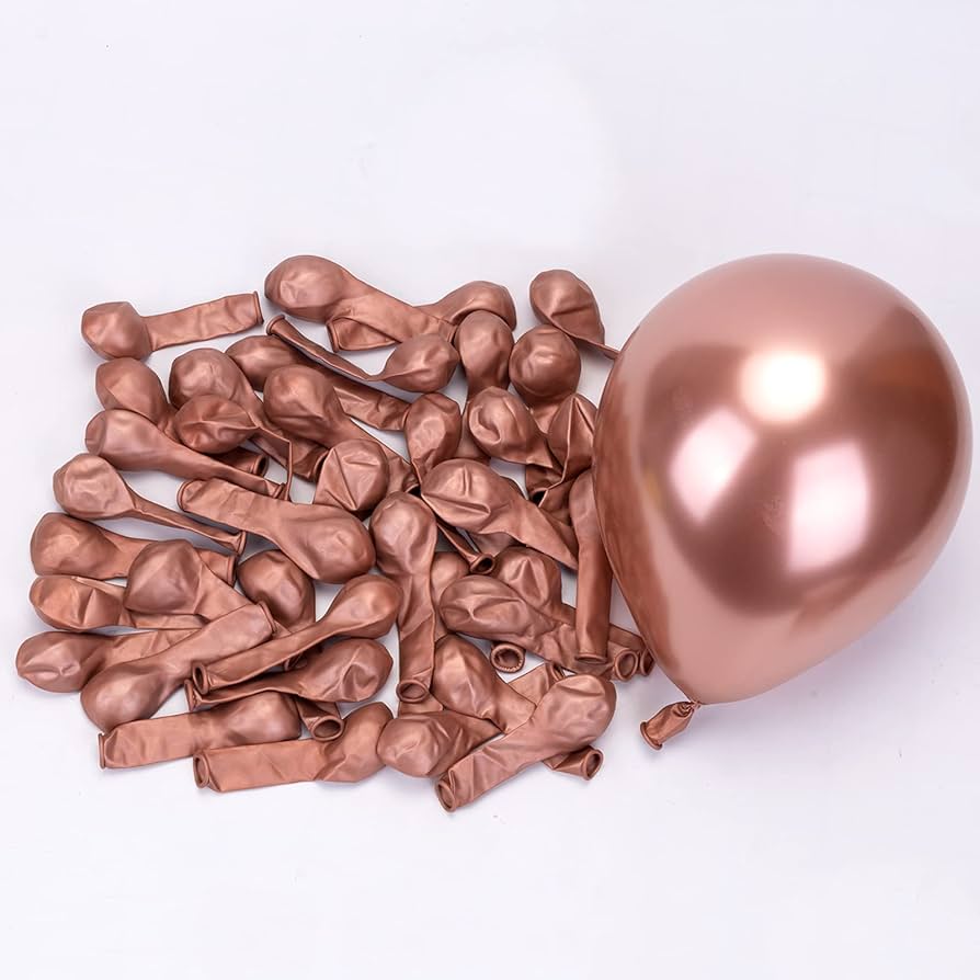 بادکنک کروم 6 اینچ رزگلد