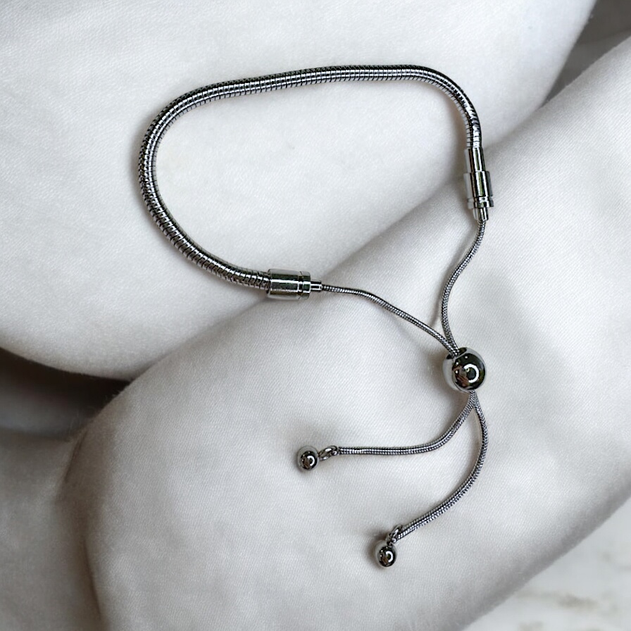 دستبند زنانه پایه پاندورا استیل قابل تنظیم