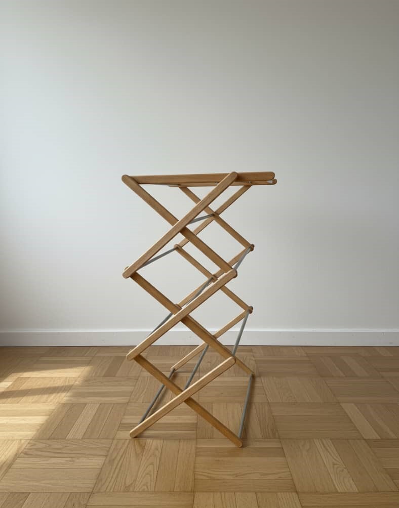 بندرخت  چوبی تاشو راش/رخت آویز اپارتمانی رابروود