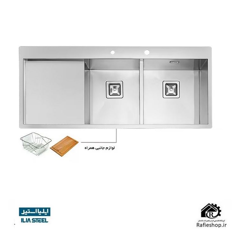 سینک ظرفشویی توکار کد 6030 ایلیا استیل