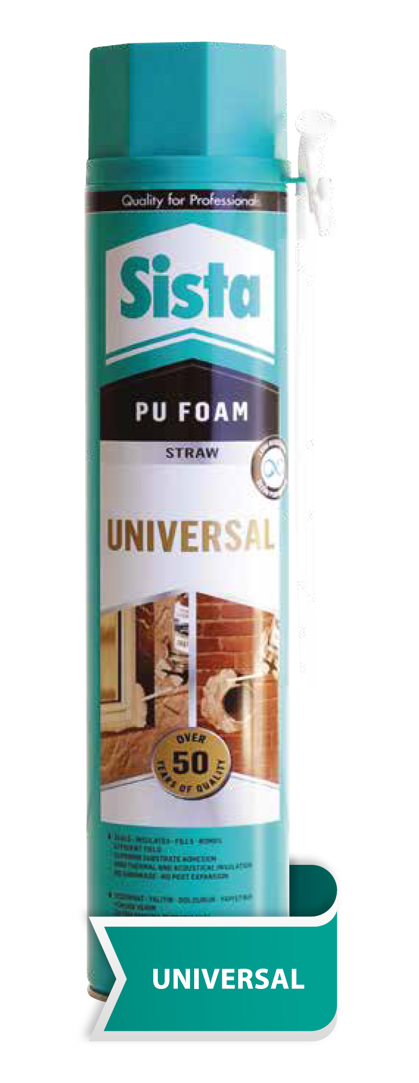 درزگیر اسپری فوم پلی یورتان هنکل سیستا (اسپری 750 میلی لیتر با نازل) (پس کرایه)