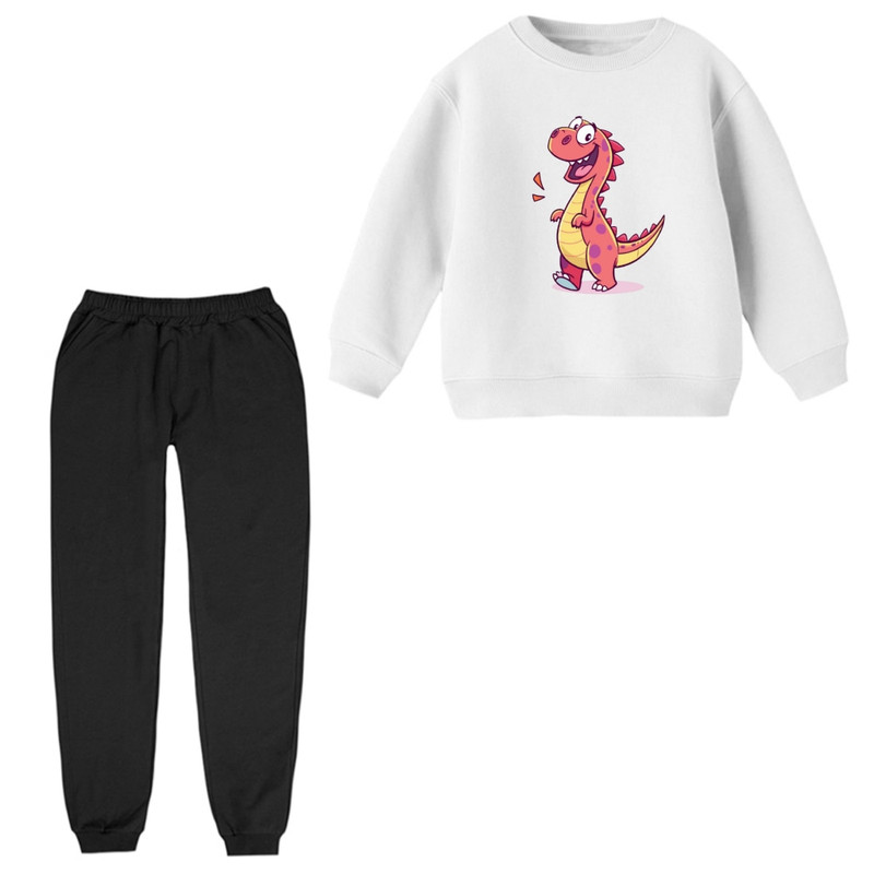 ست سویشرت و شلوار راحتی بچگانه مدل دایناسور خوشحال