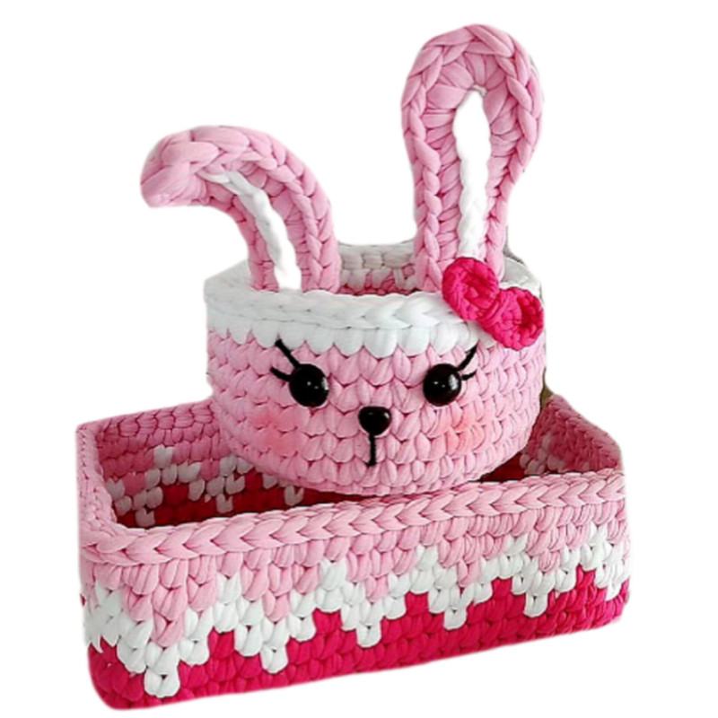 سبد قلاب بافی تریکو کد 55 مجموعه 2 عددی