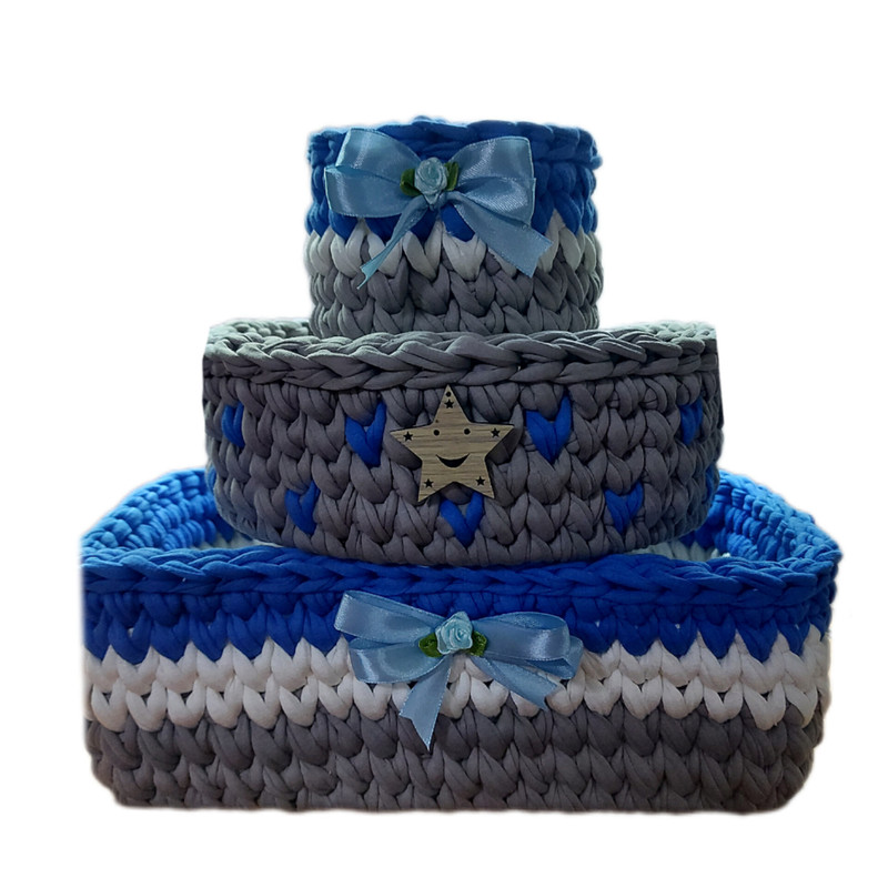 ست سیسمونی اتاق کودک مدل سبد تریکو مجموعه 3 عددیمدل 2