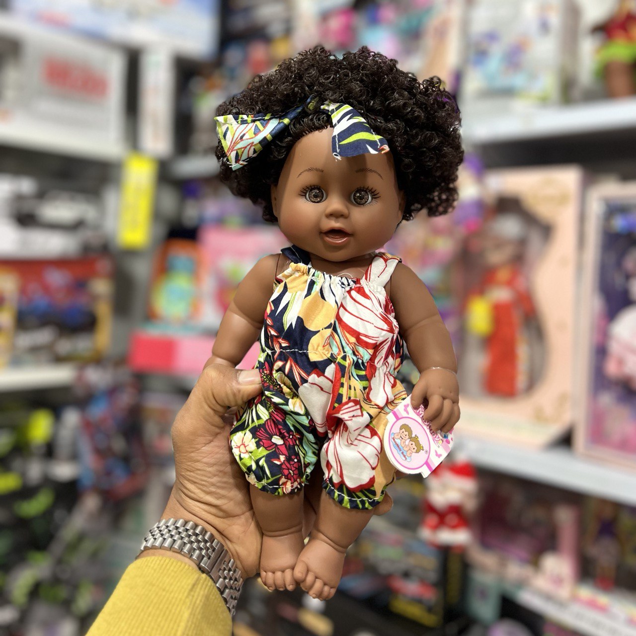 عروسک سیاه مو فرفری 32 سانت