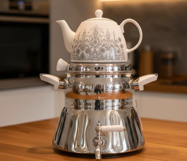 کتری قوری شیردار قیطاسی کد 8865