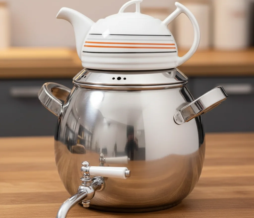 کتری قوری شیردار قیطاسی کد 9020