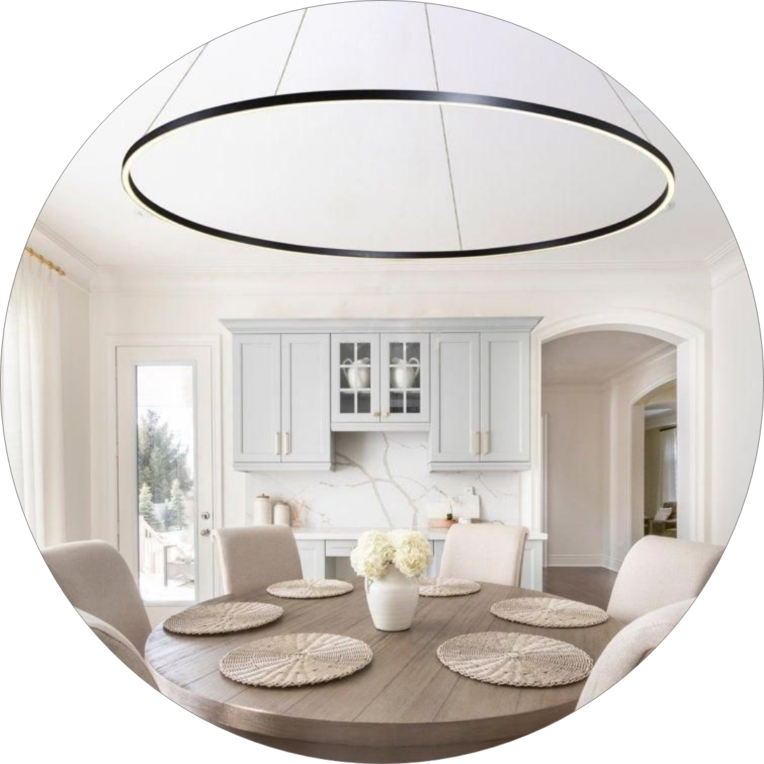 لوستر سقفی مدرن 1 حلقه ای 80 سانتی طرح رینگ لایت کد00517