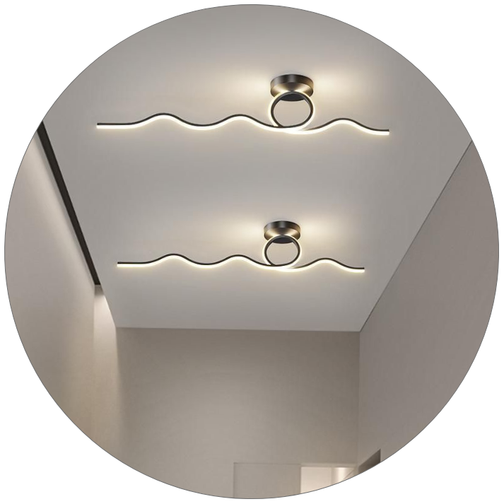 لوستر سقفی مدرن فنری چسبیده کد00496