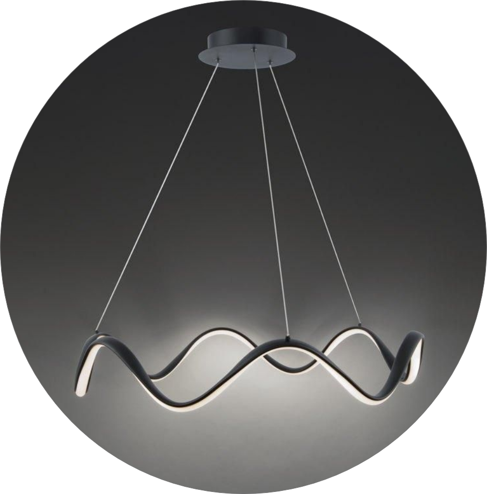 لوستر سقفی مدرن طرح گرد موج دار کد 00523