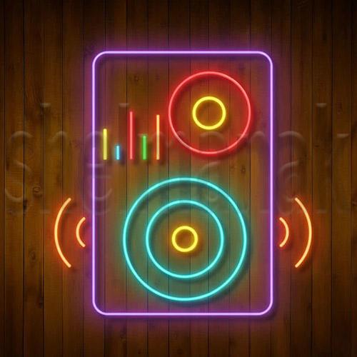 تابلو نئون طرح باند و اسپیکر کد 5188 NE
