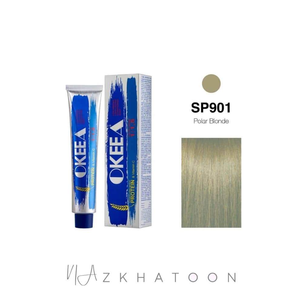 رنگ مو 100میل اکیا OKEEA سری SPECIAL شماره SP901 بلوند قطبی
