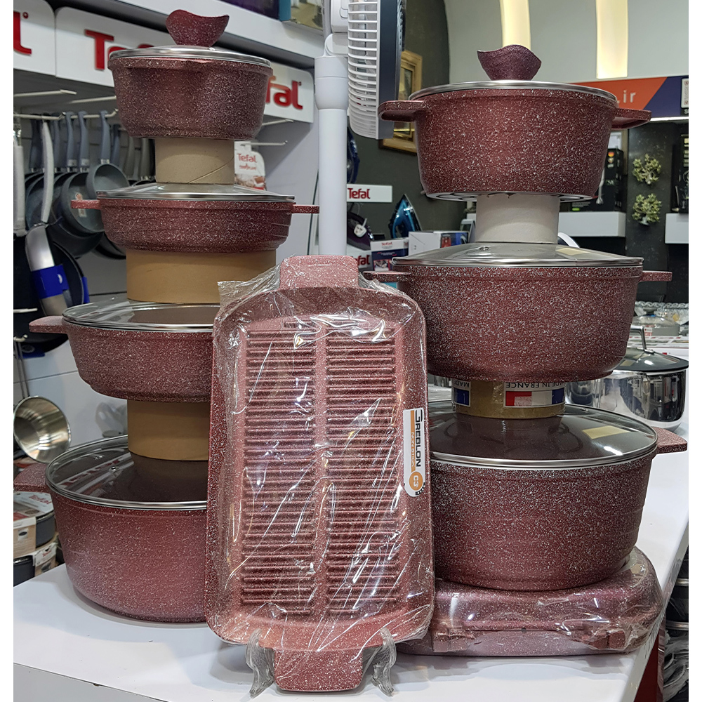 سرویس قابلمه 19 پارچه گرانیت پیلو مدل اسنو