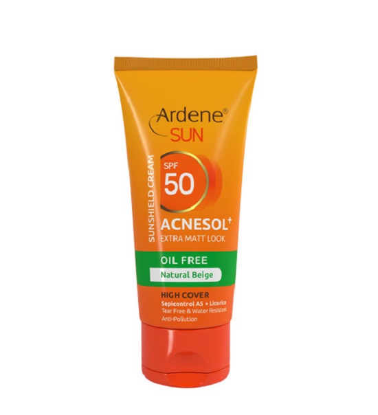 کرم ضد آفتاب رنگی فاقد چربی آردن سان مدل Acnesol Plus با SPF50 حجم 50 میلی لیتر