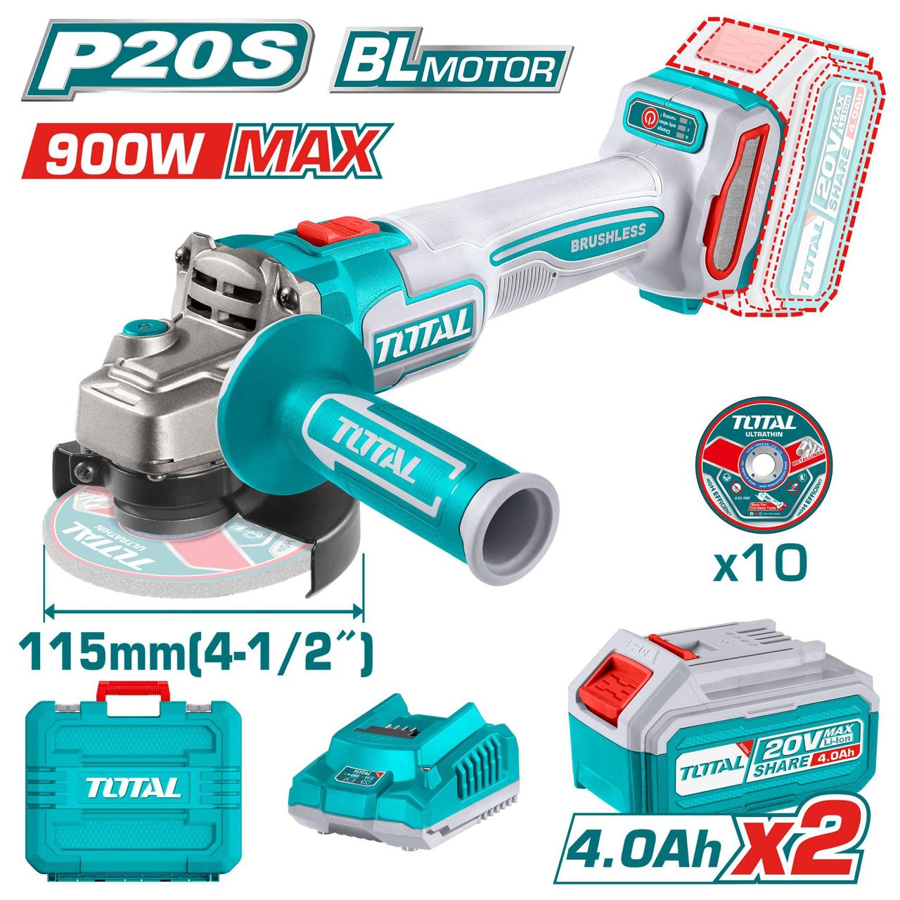 مینی فرز شارژی توتال مدلTAGLI211542