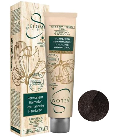 رنگ مو بدون آمونیاک سلوم شماره 0-3 حجم 120 میل رنگ قهوه ای تیره