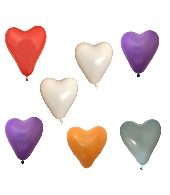 بادکنک لاتکس طرح قلبی مدل Heart Balloons مجموعه 40 عددی