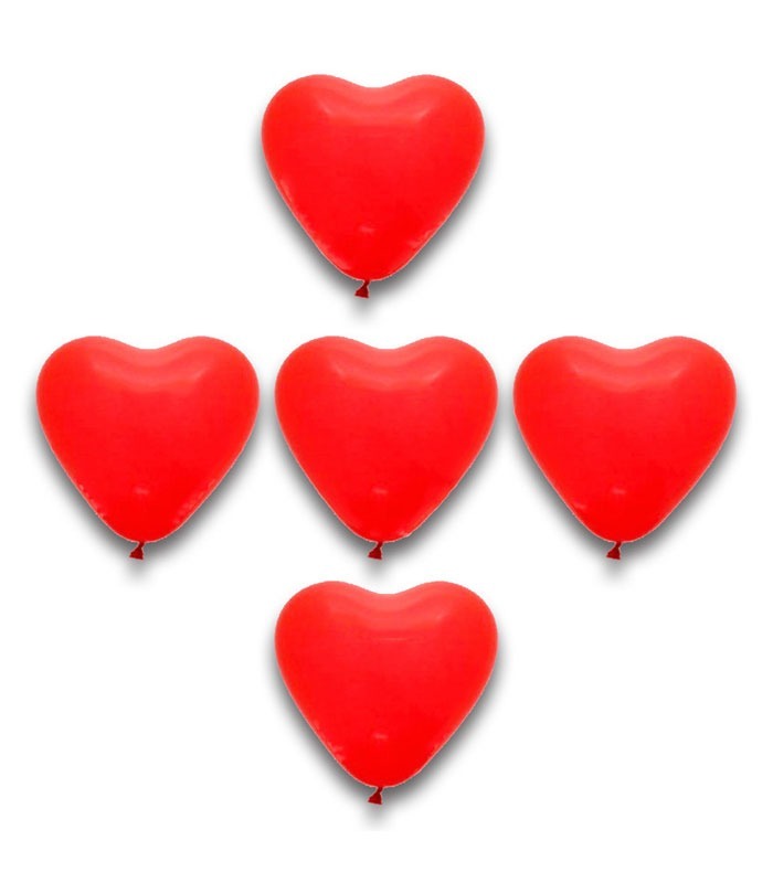 بادکنک طرح قلب مجموعه 5 عددی