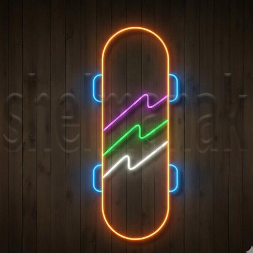 تابلو نئون طرح اسکیت برد کد 5211 NE