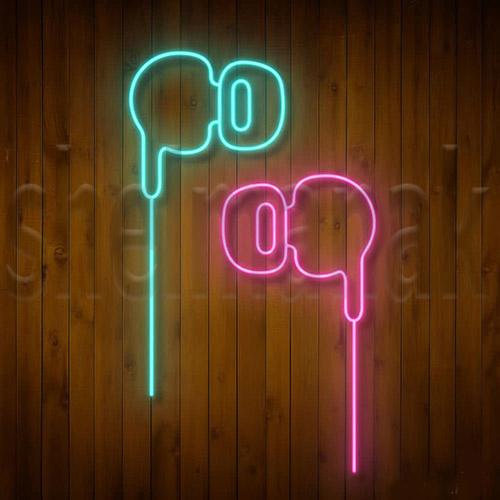 تابلو نئون طرح هدفون کد 5227 NE